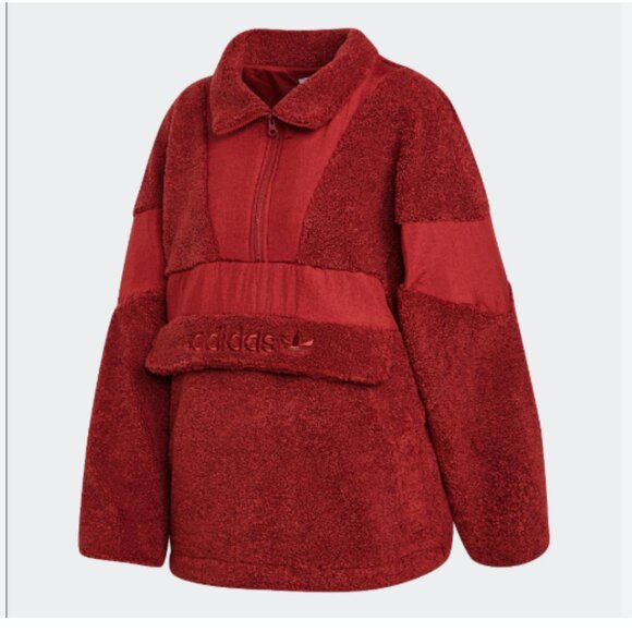 NWOT Adidas originals teddy bear sherpa sweater/jacket - Oversized - Picture 6 of 9